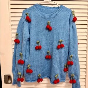 ADORABLE handmade cherry sweater